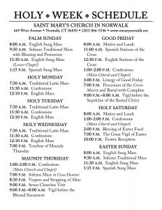 Holy Week Schedule 2018-corrected